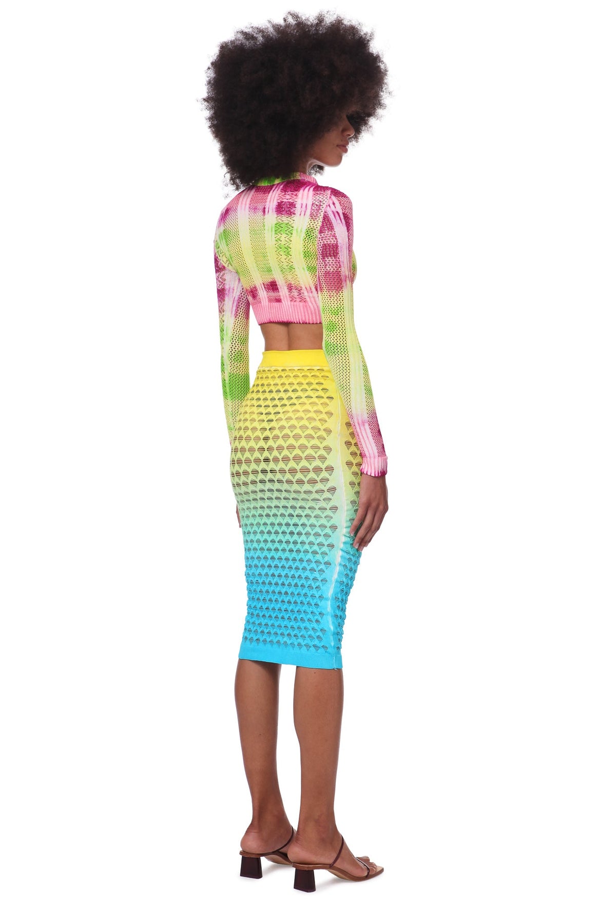 OMBRE KNIT MIDI SKIRT