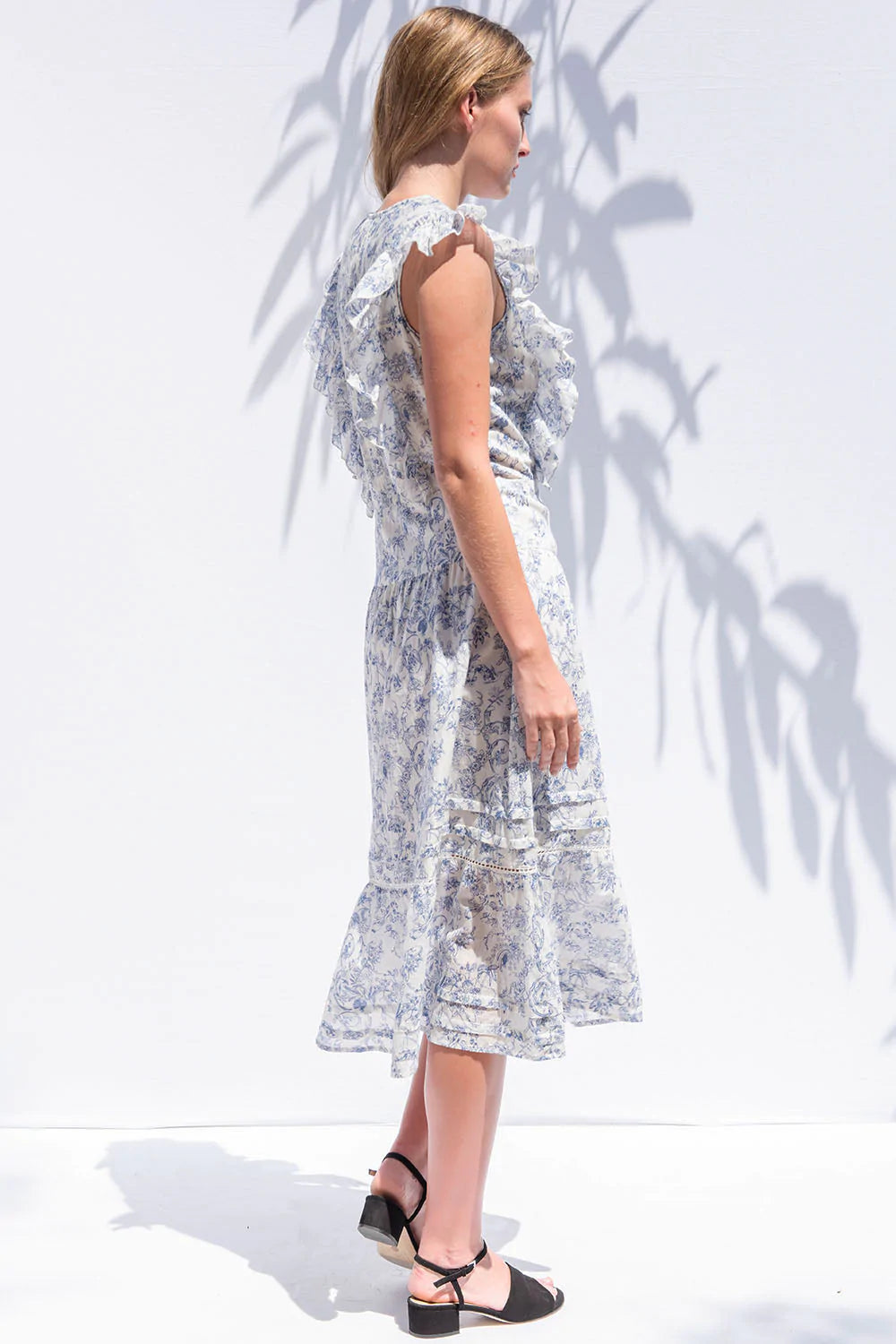 Chanterelle Dress in Delft Blue