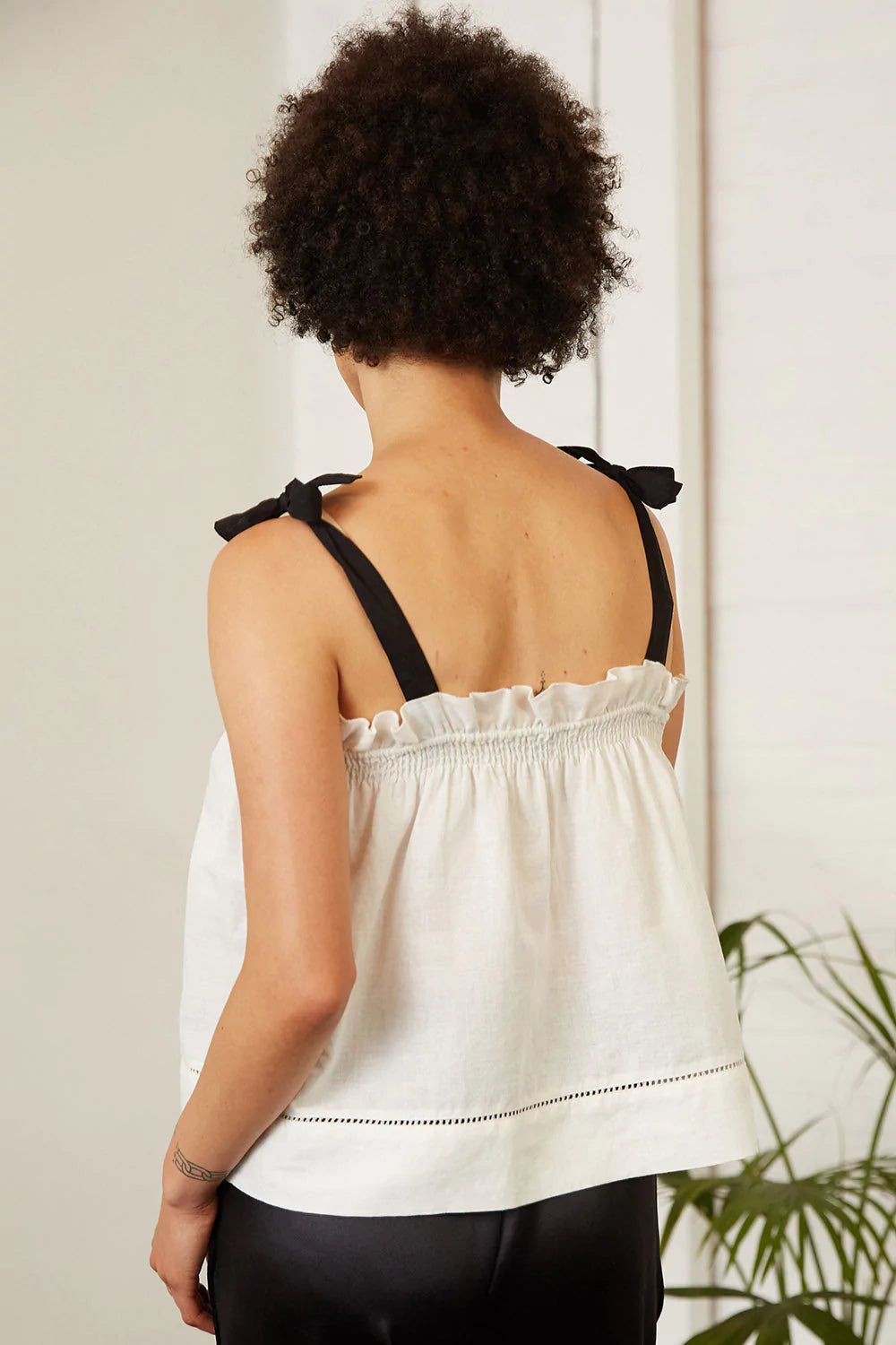 Bibi Cami in Ivory with Black