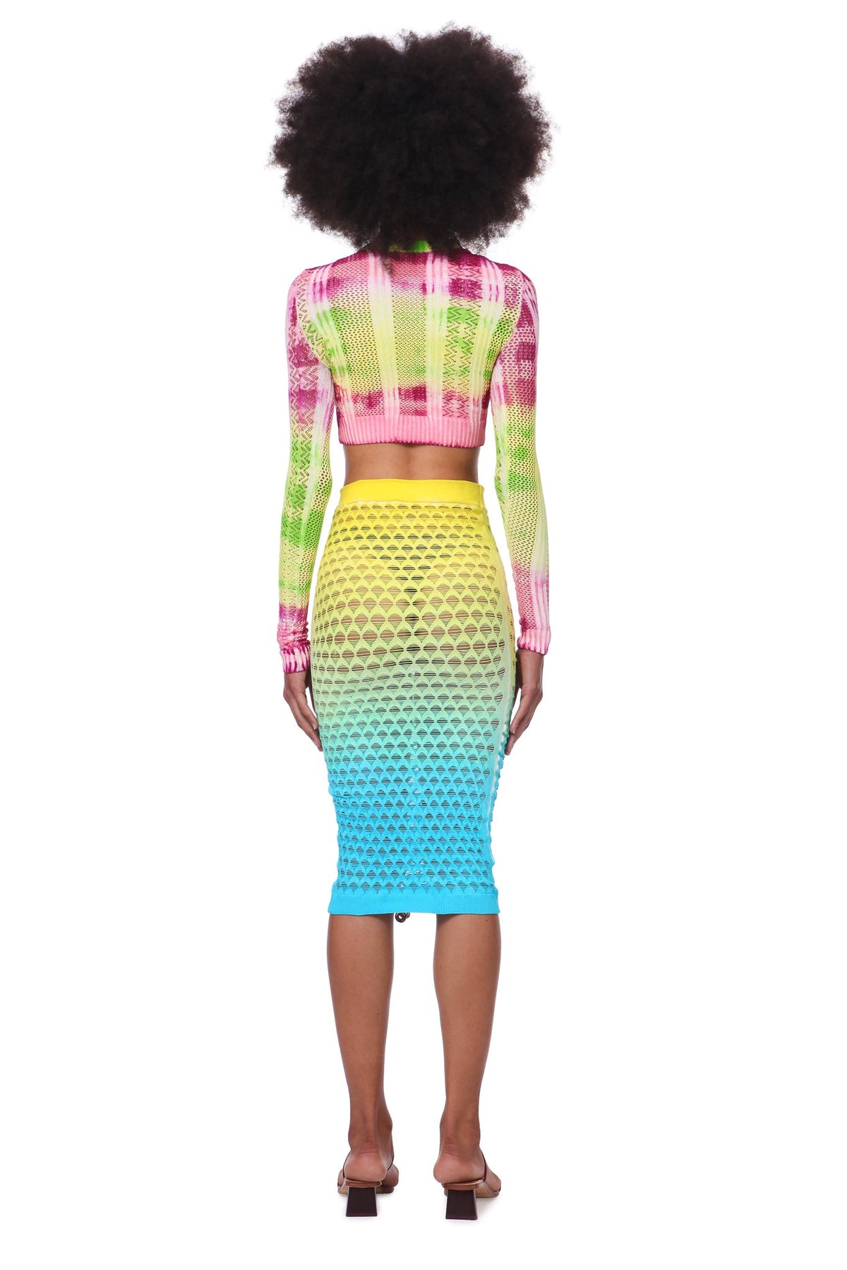 OMBRE KNIT MIDI SKIRT