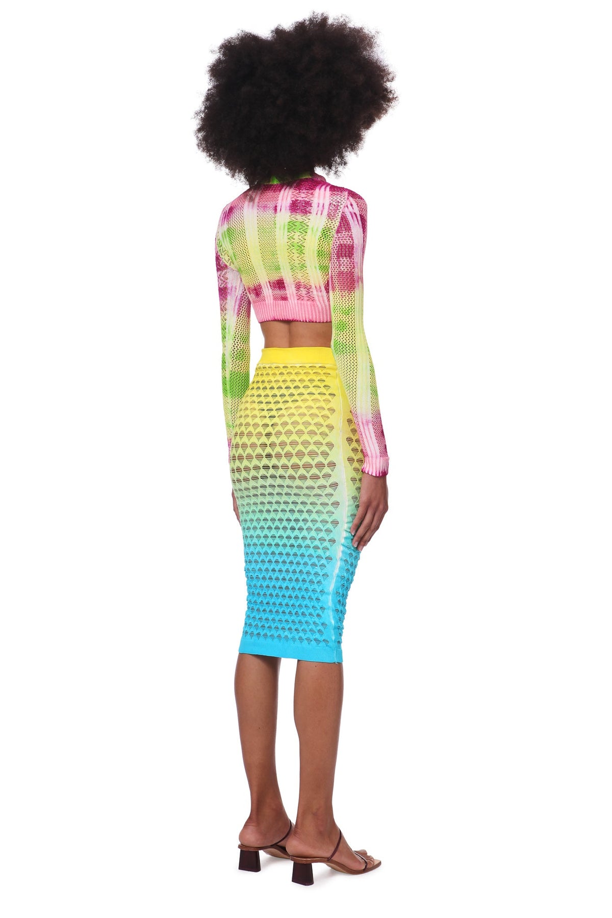 OMBRE KNIT MIDI SKIRT
