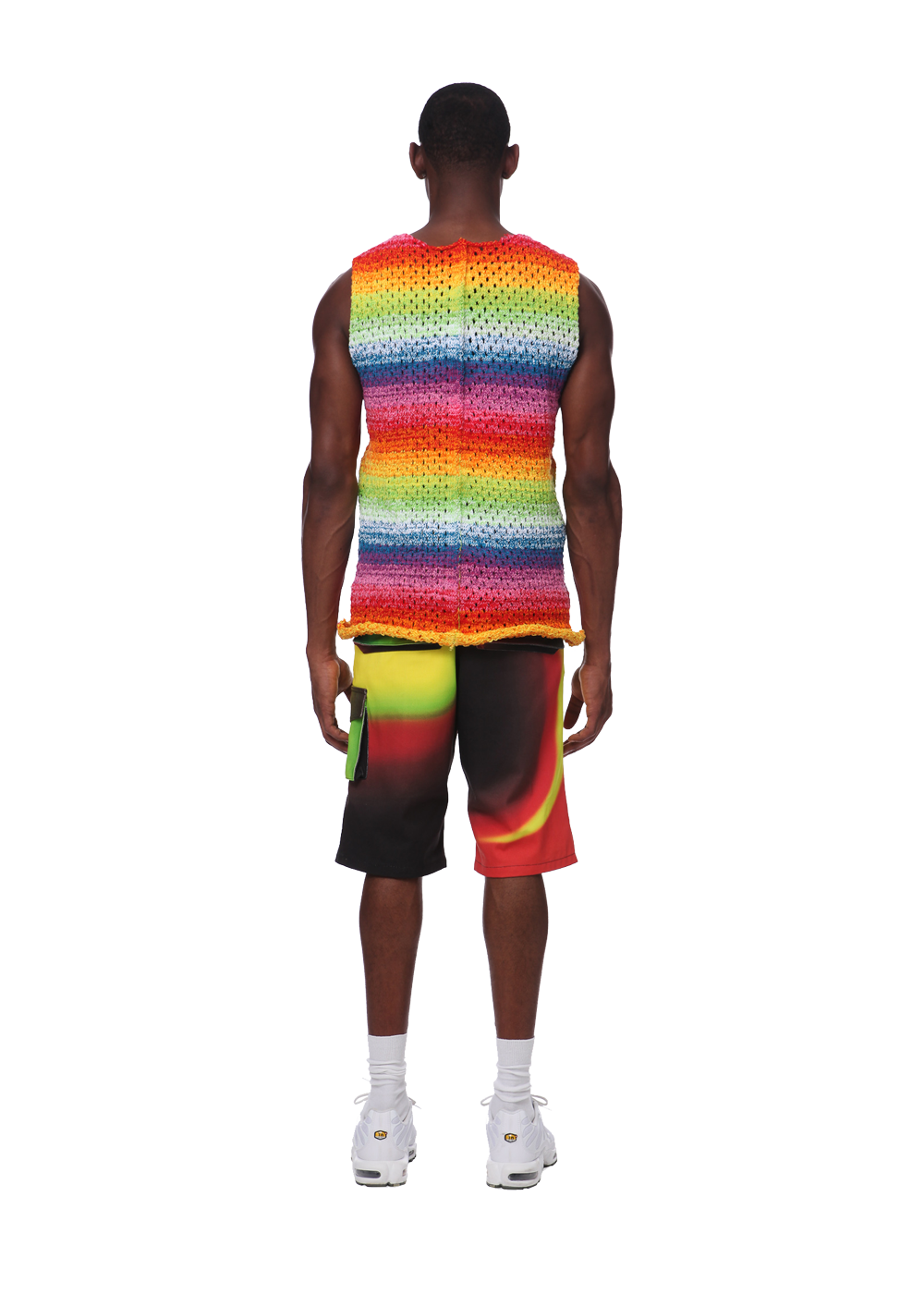 GRADIENT PRINTED CARGO SHORTS