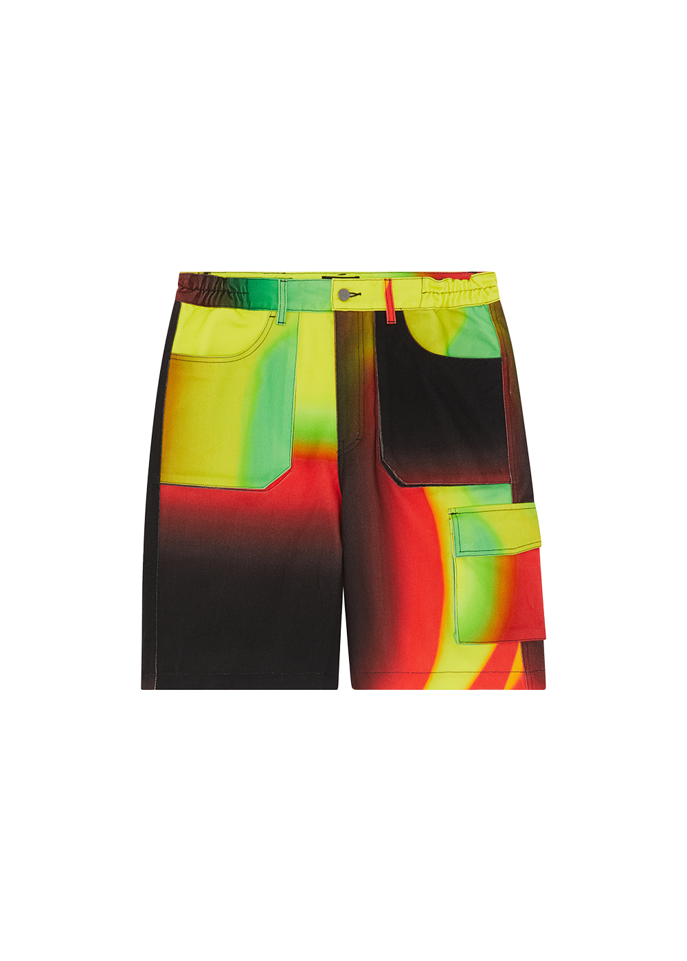 GRADIENT PRINTED CARGO SHORTS