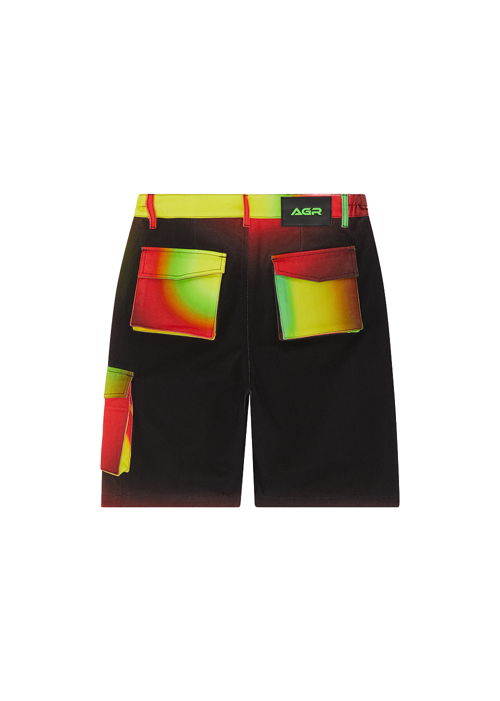 GRADIENT PRINTED CARGO SHORTS