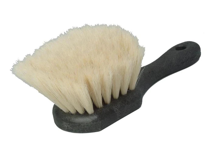 8.5” Short Handle Blonde Boar Wheel/Rim Brush (Very Soft)
