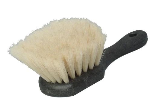 8.5” Short Handle Blonde Boar Wheel/Rim Brush (Very Soft)