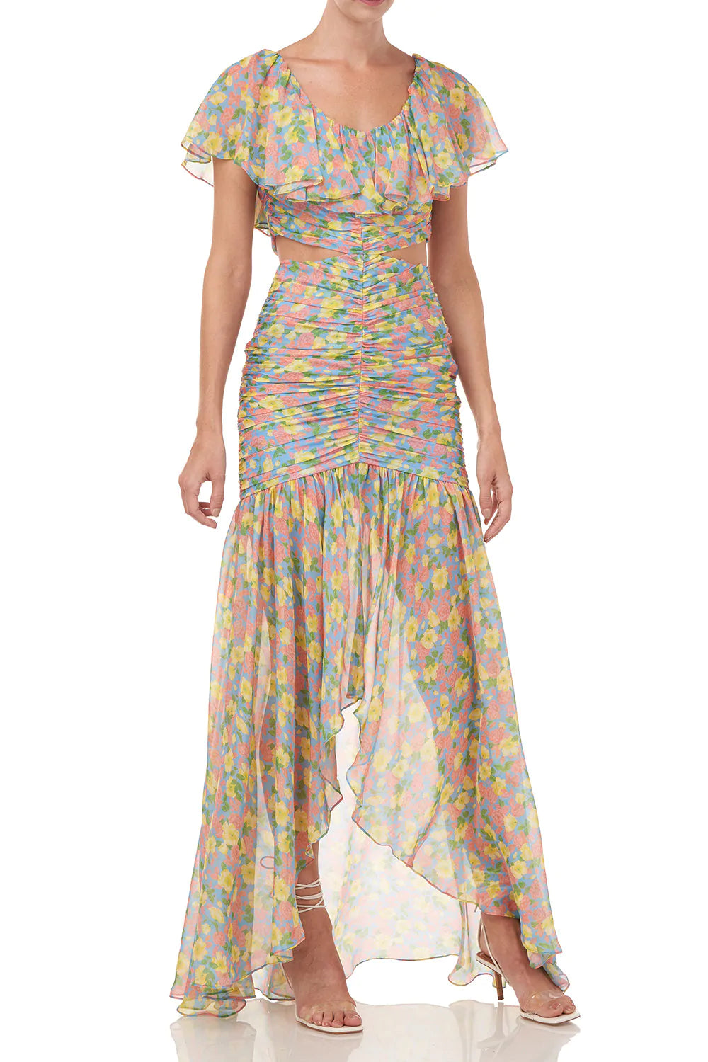 Amore Dress in Ocean Blue Anemone Floral