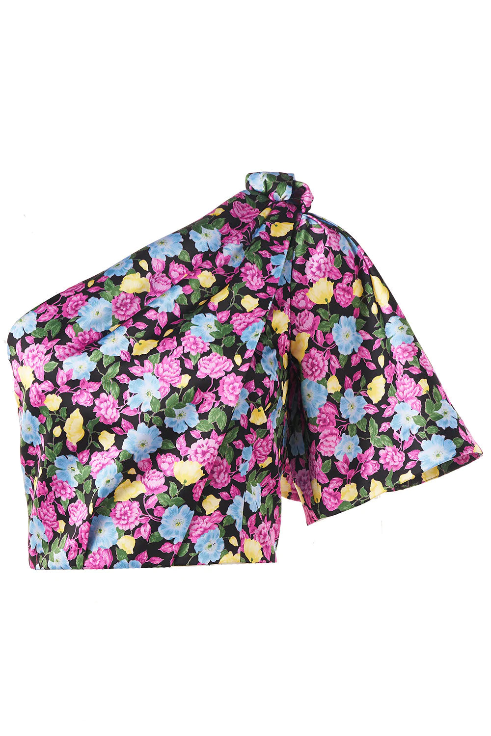 Anastasia Top in Black Anemone Floral