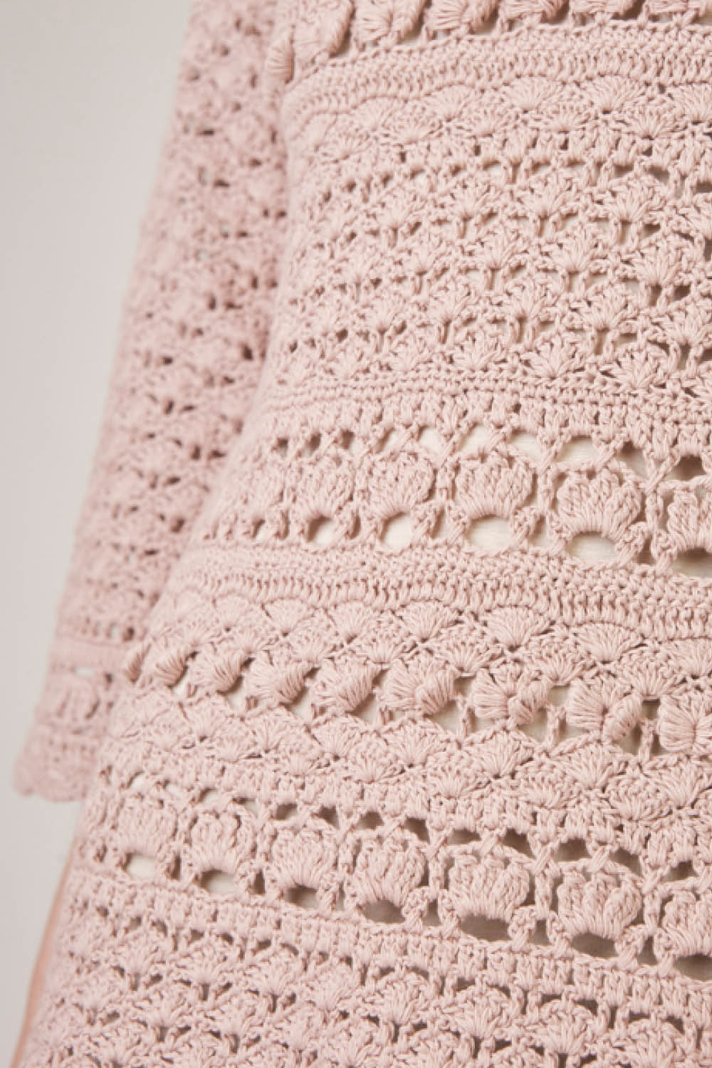 Amadora Crochet Tunic Dress in Lavender