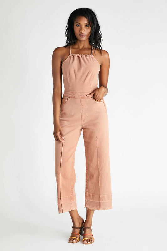 Cami Halter Jumpsuit in Coffee