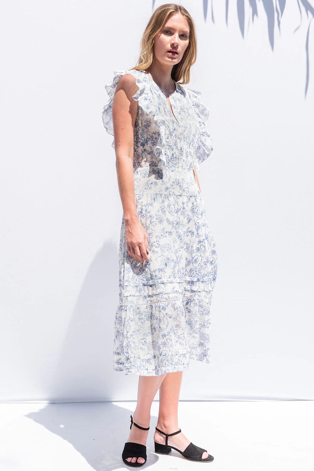 Chanterelle Dress in Delft Blue