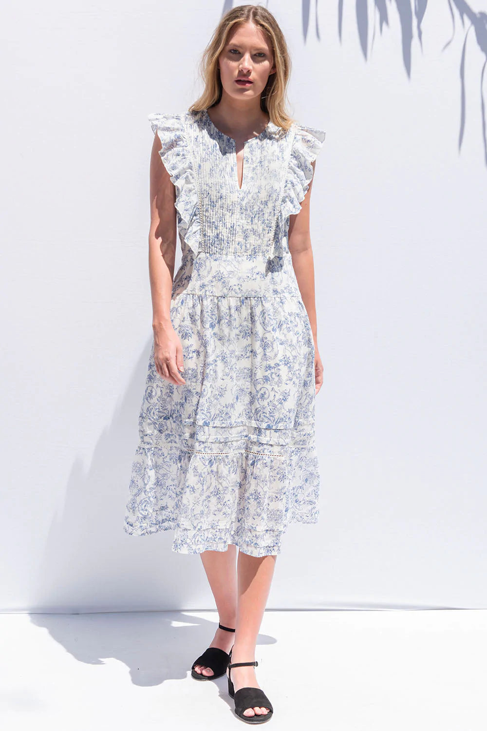 Chanterelle Dress in Delft Blue