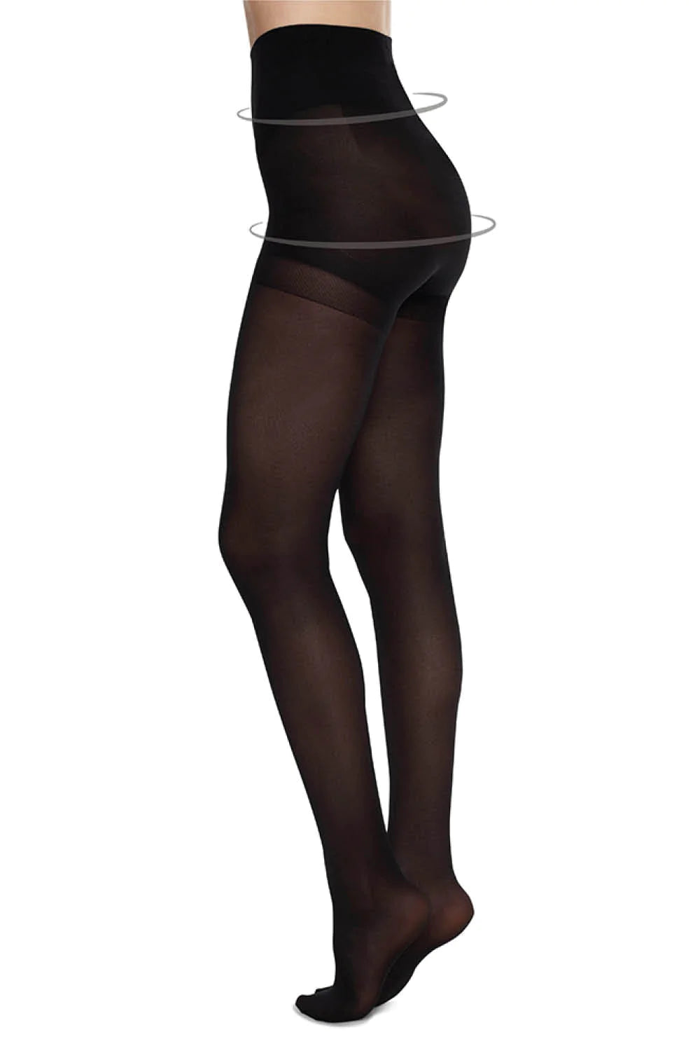 Anna Control Top Tights in Black
