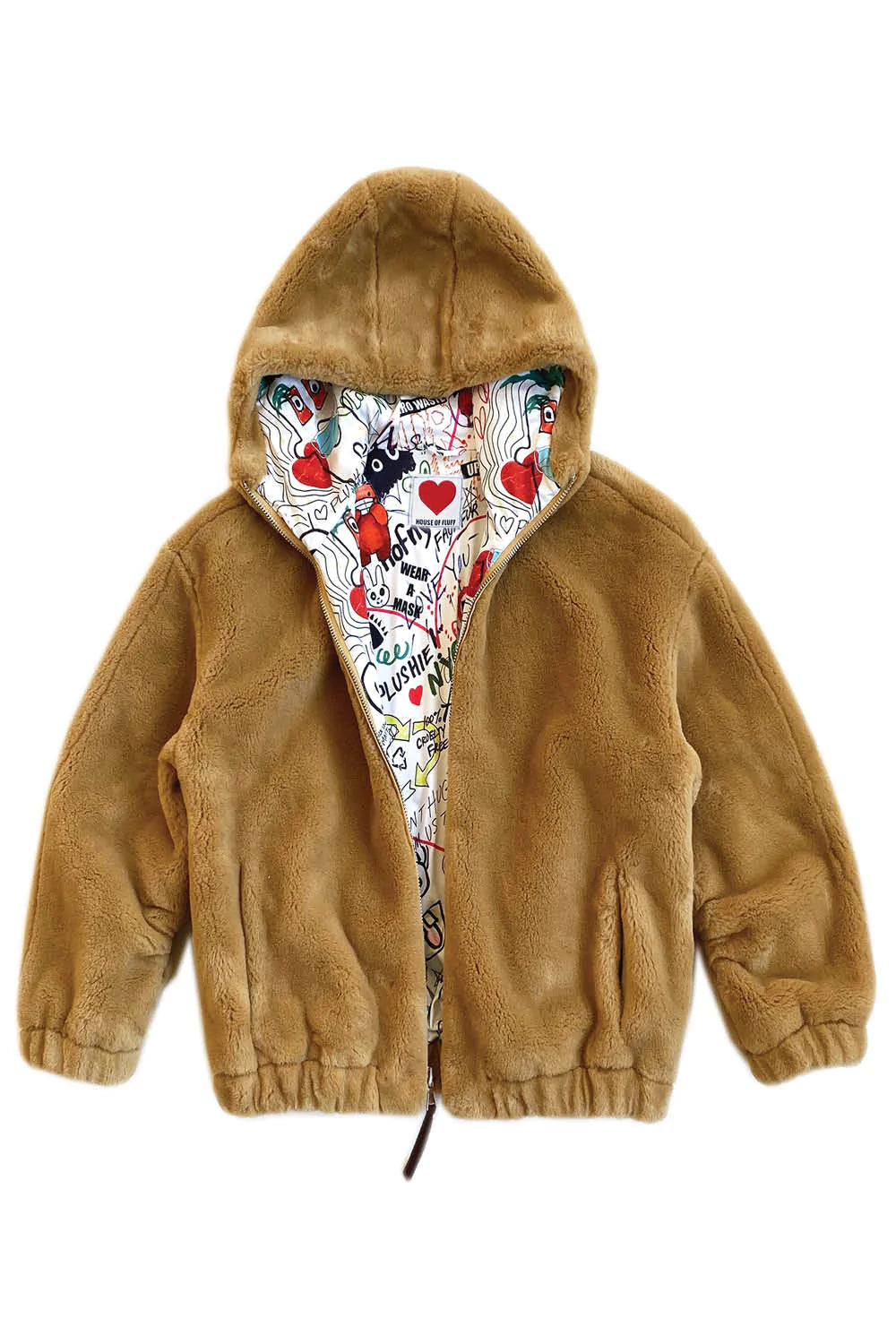 BIOFUR™ Zip Front "Ski" Jacket - Camel