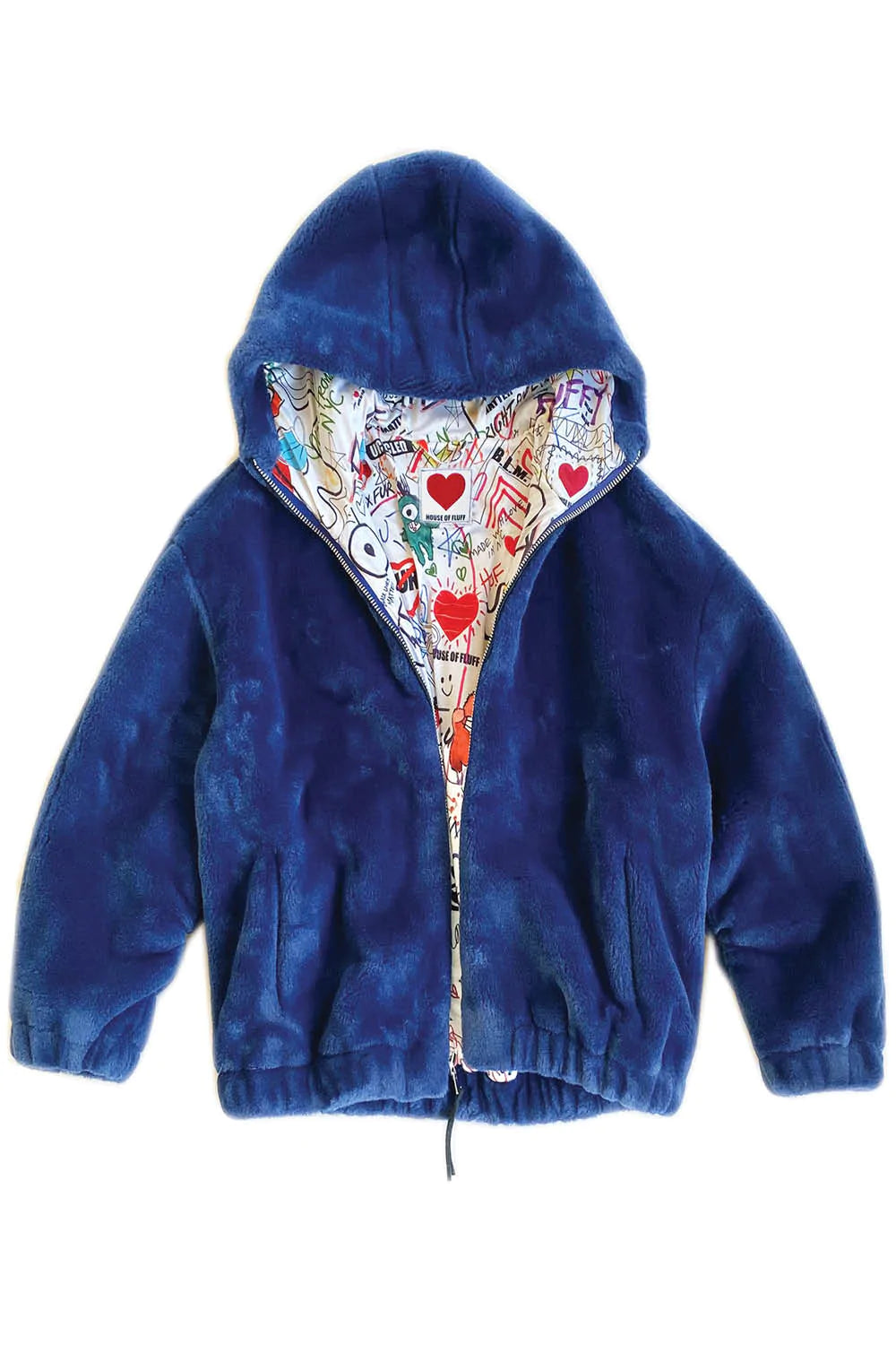 BIOFUR™ Zip Front "Ski" Jacket - Marine Blue