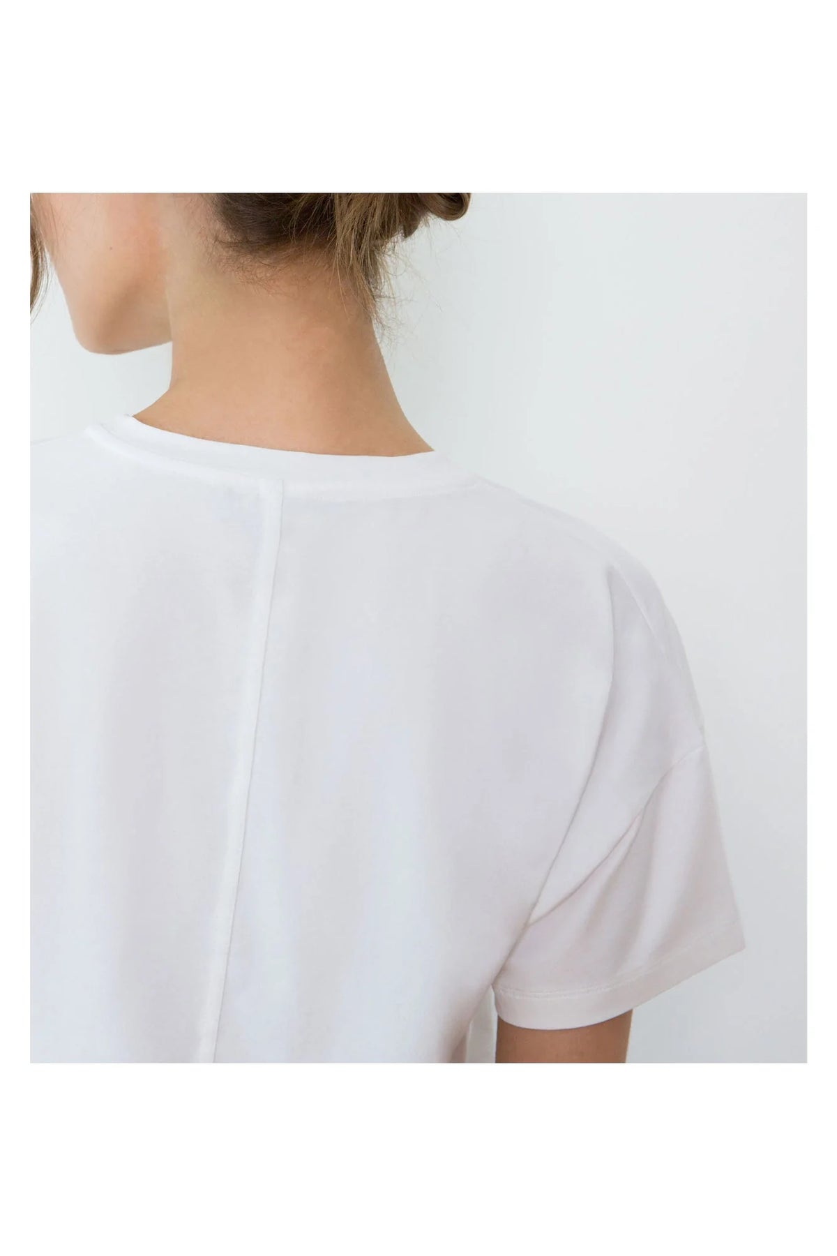 Bevin White Organic Cotton Boyfriend T-Shirt