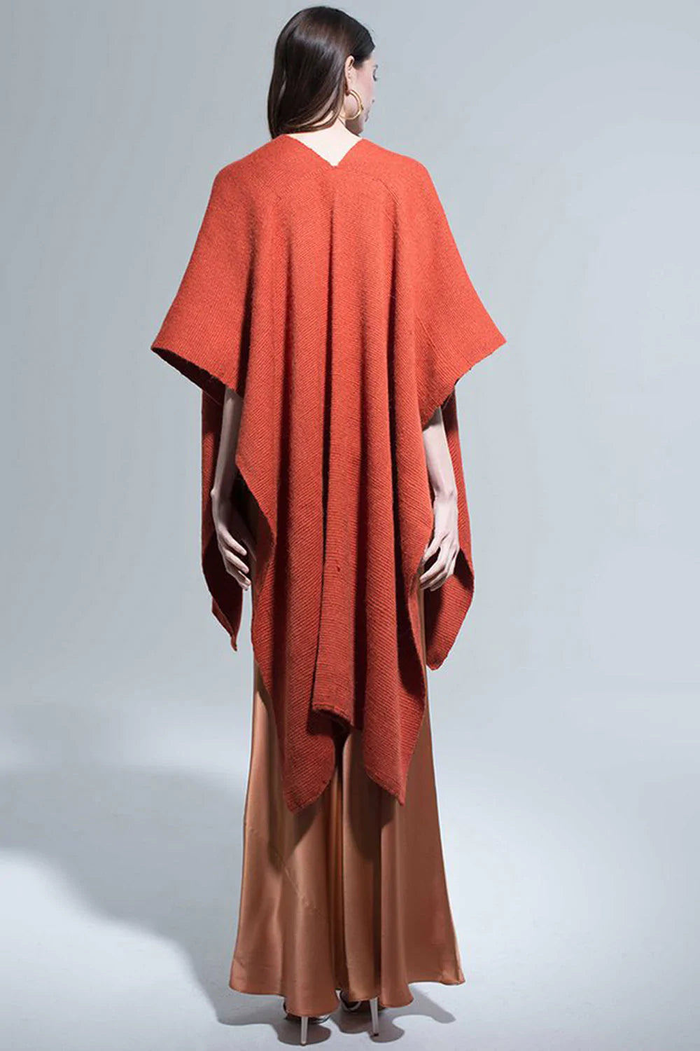 Alpaca Short Duster in Burnt Orange